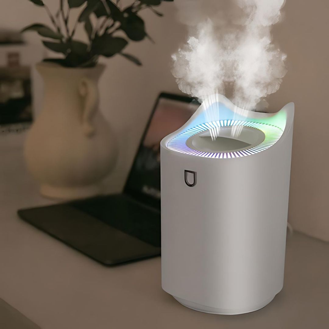 Norvo | Ultralyd Luftfukter med Mist Teknologi for Pustefrihet & Komfortable Oppholdsrom