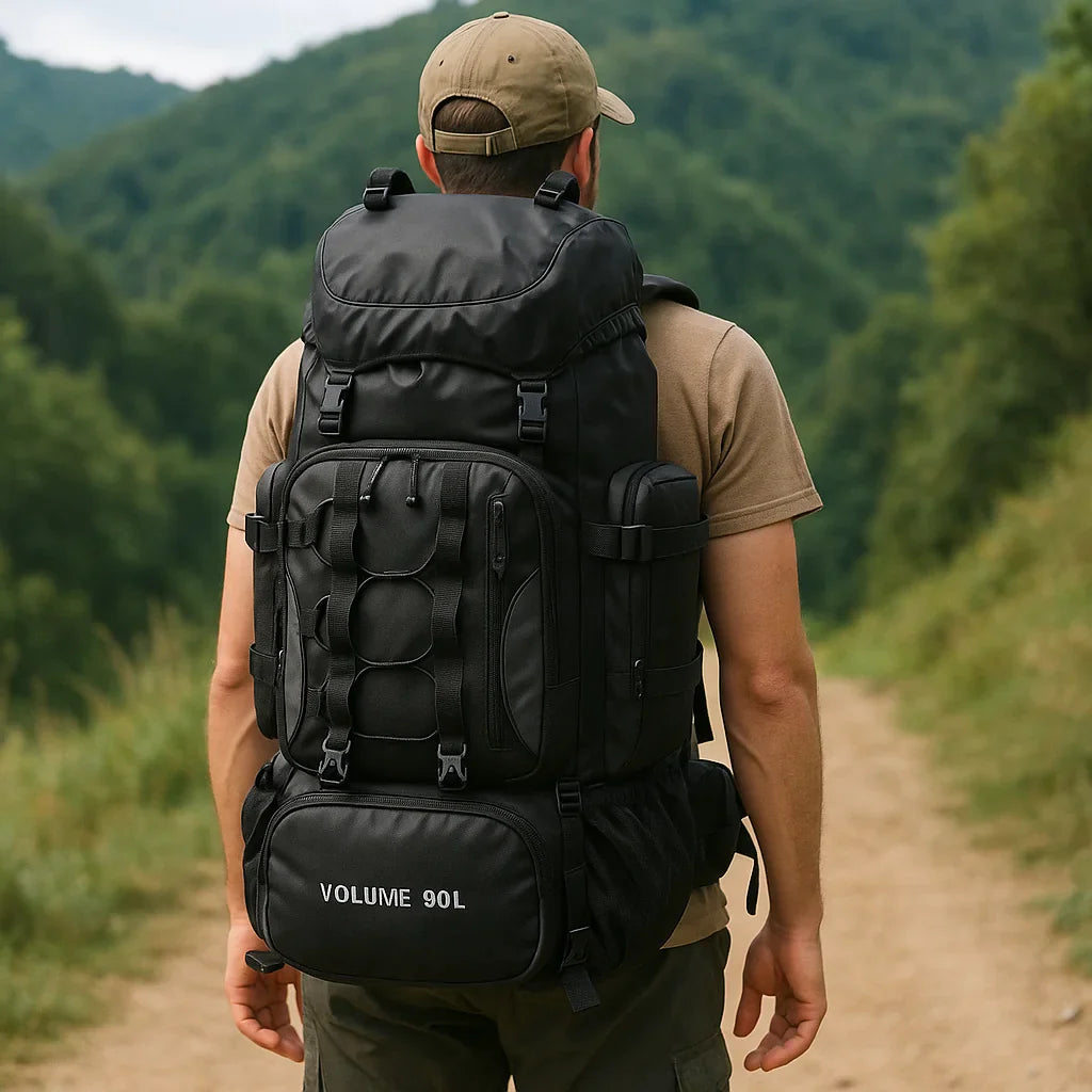 Norvo | 90L Vanntett Tursekk - Ultra-Lett Reisepakke for Utendørs Eventyr & Camping