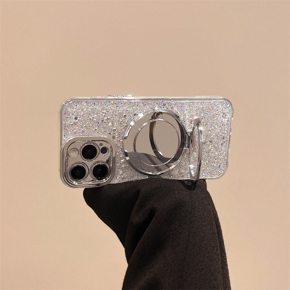 Norvo | Sølv Glitter Speil MagSafe