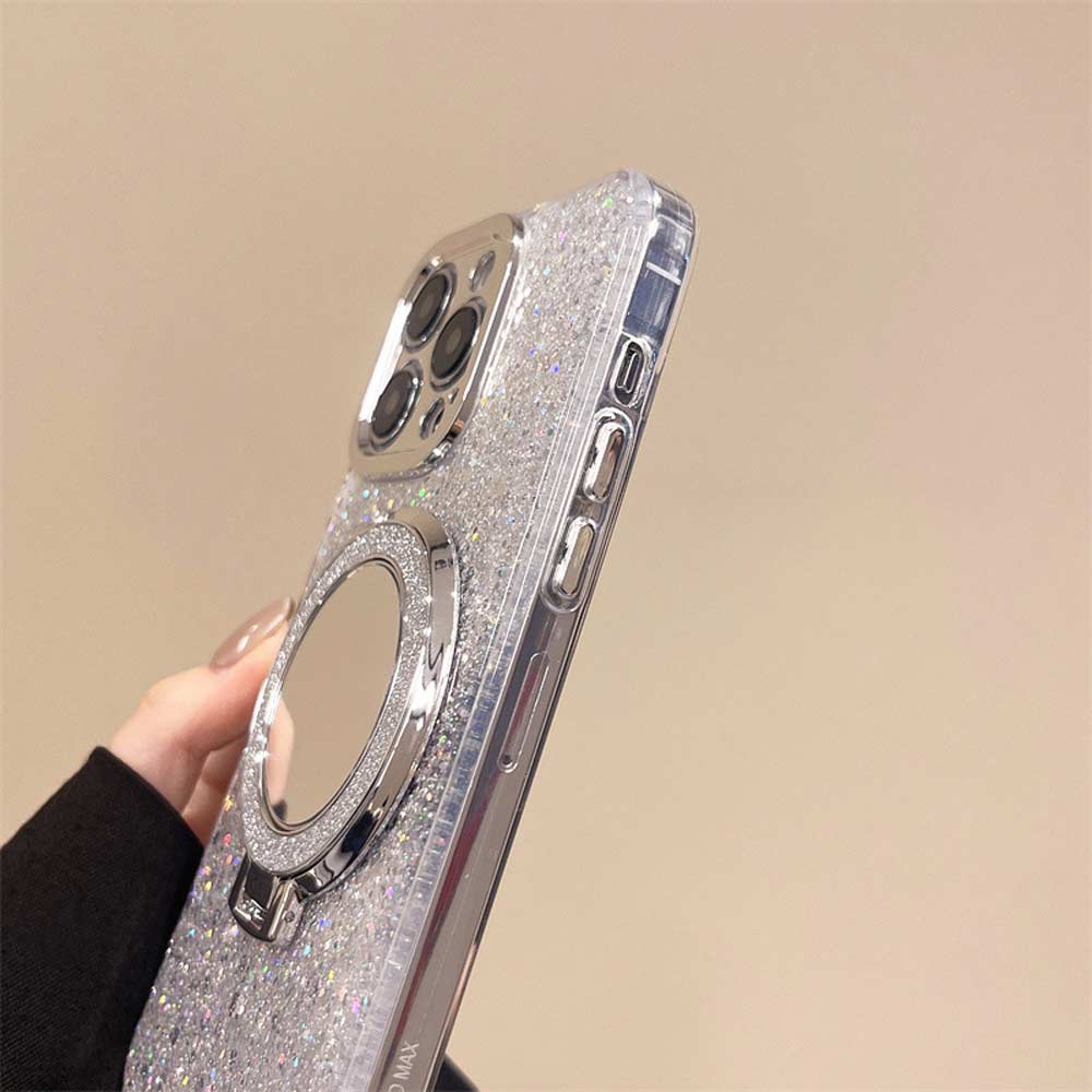Norvo | Sølv Glitter Speil MagSafe