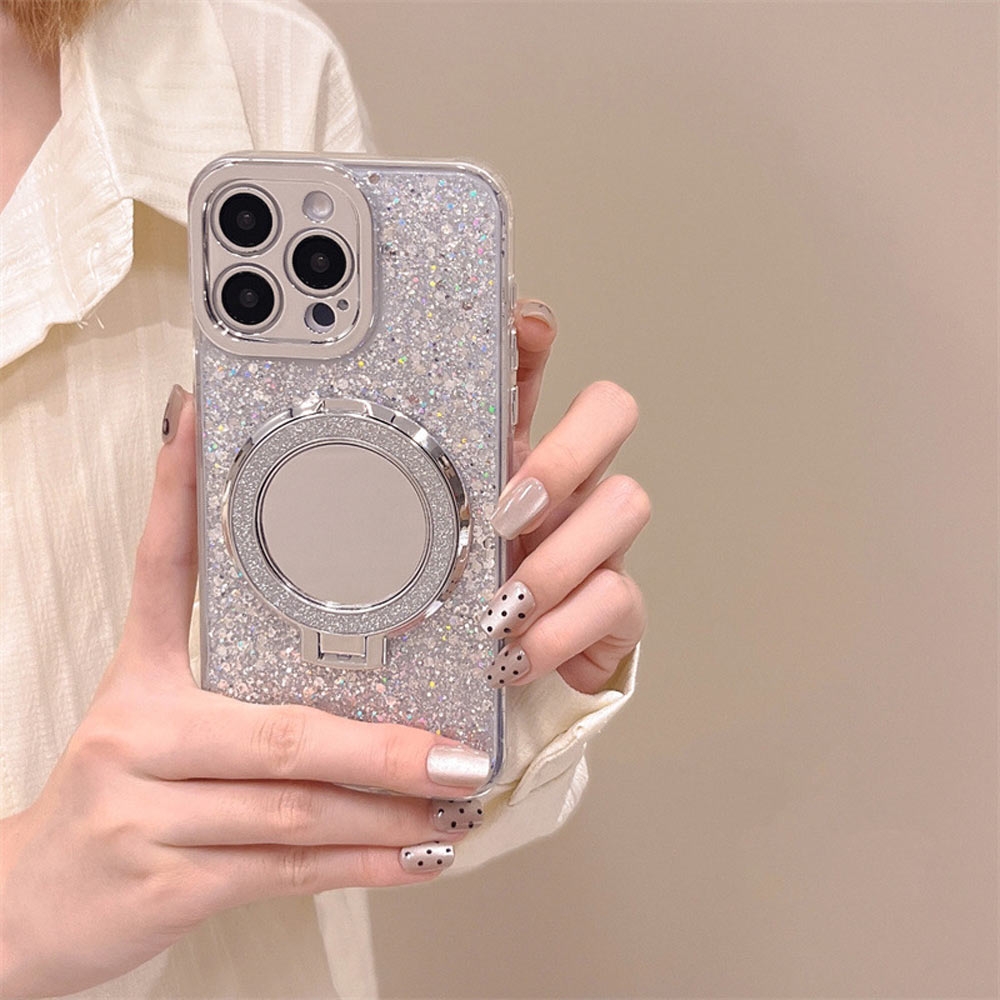 Norvo | Sølv Glitter Speil MagSafe