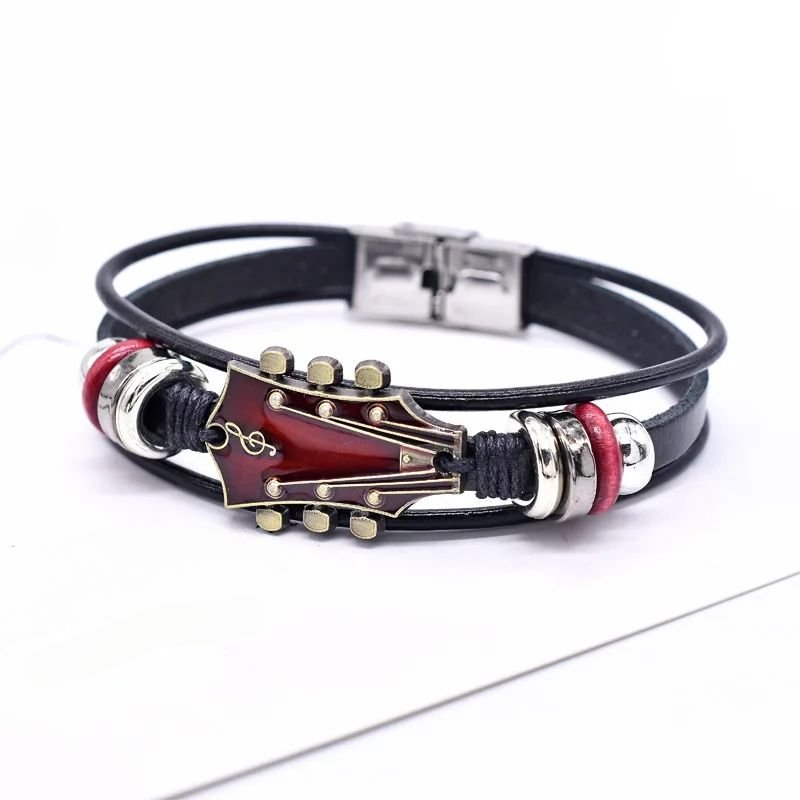 Norvo | AXECHORD – Gitar Læderarmbånd med Vintage-inspirert Design