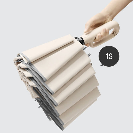 Norvo | Ring spenne paraply, Reflekterende sikkerhetsstripe, Solid vindbestandig, Reiseportabel