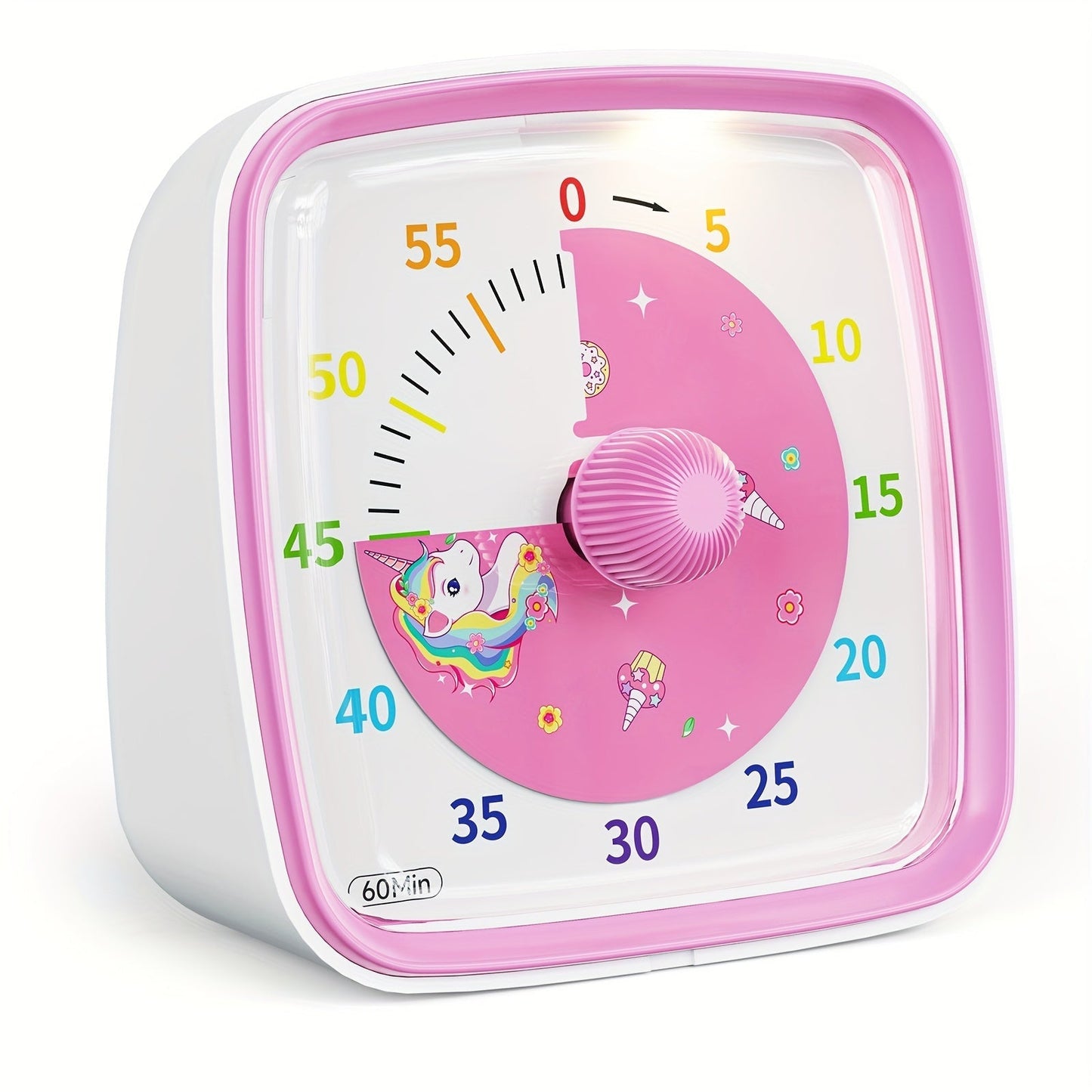 Norvo | Regnbue Tidshåndtering Timer – Visuell 60-Minutters Nedtellingstimer for Studier, Arbeid og Hjem