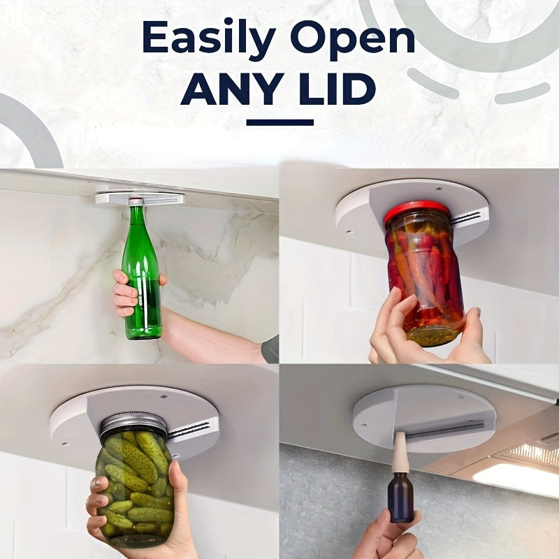Norvo | Seniorvennlig glassåpner - Artritisvennlig flaske- og boksåpner for oppbevaring under skapet, enkelt å bruke design