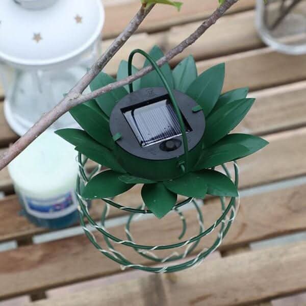 Norvo | Solar Pineapple Garden Lantern with Warm LED Light 28cm