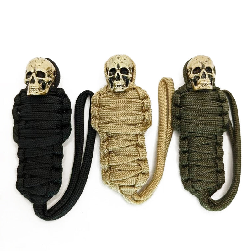 Norvo | Paracord nøkkelring mumie messing hodeskalle