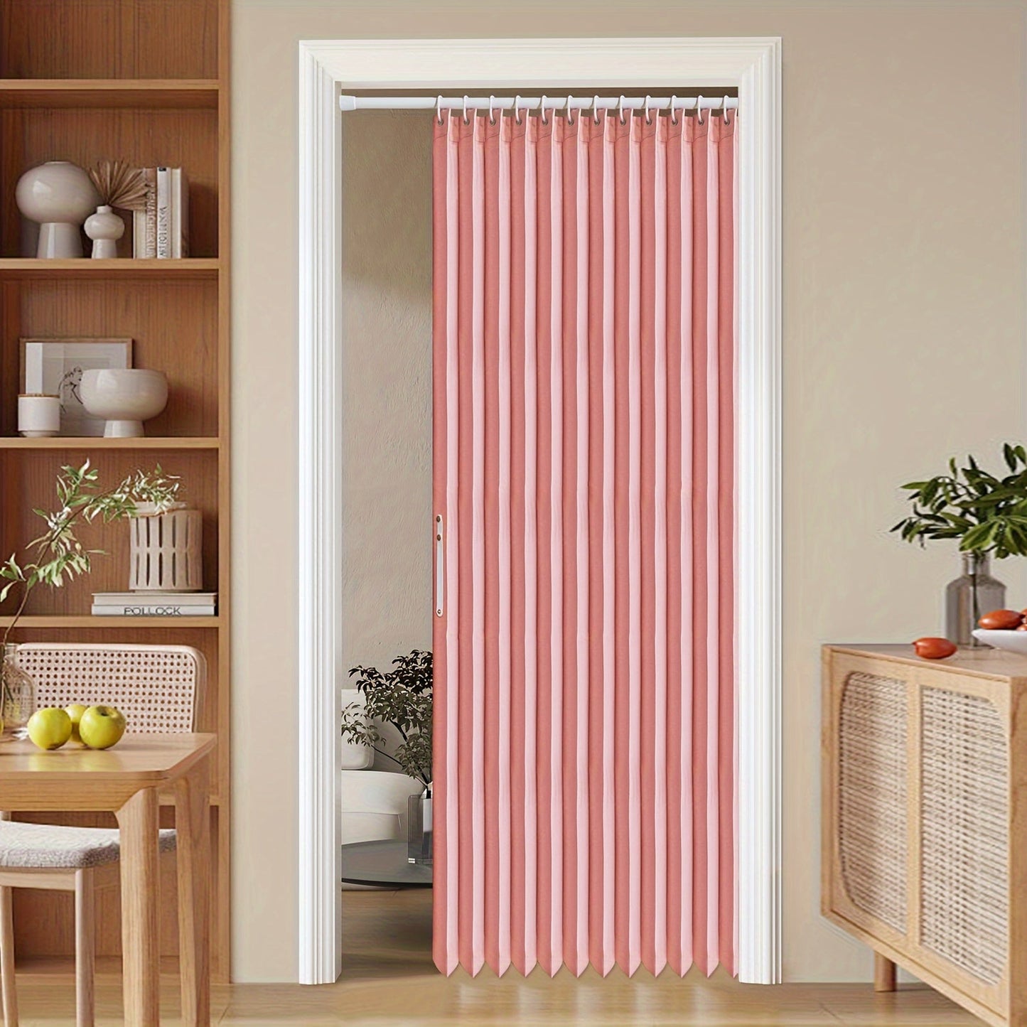 Norvo | Fargerik magnetisk faltegardin – Enkel innredning, plassbesparende romdeler for hjem og virksomhet – Livlig kunstnerisk design, maskinvaskbart polyester