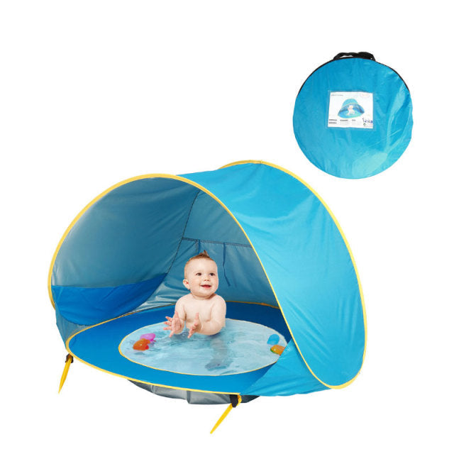 Frendorf | Baby telt med UV-beskyttelse og Mini Basseng – SunShell