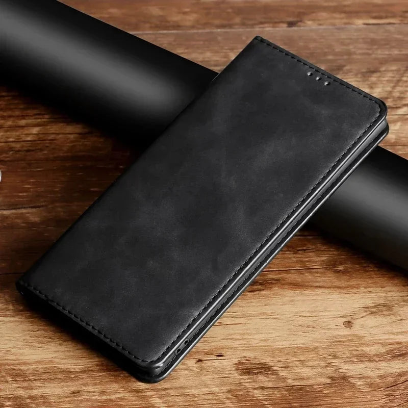 Luksuriøs Lær Lommebok Kortholder Stildeksel For Samsung Galaxy A22 A22s A23 A32 A24 A51 4G 5G A30 A30s A20 A20e A20s A21 A21s Flip Stativ Beskyttende Deksel