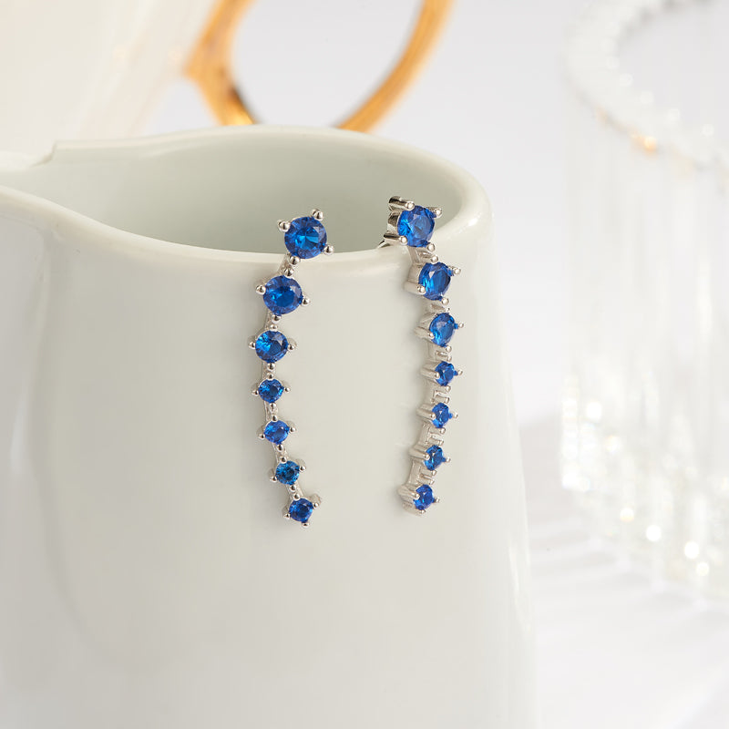 Norvo | Glamour | Skinnende Zirkon 925 Sterling Sølvørering