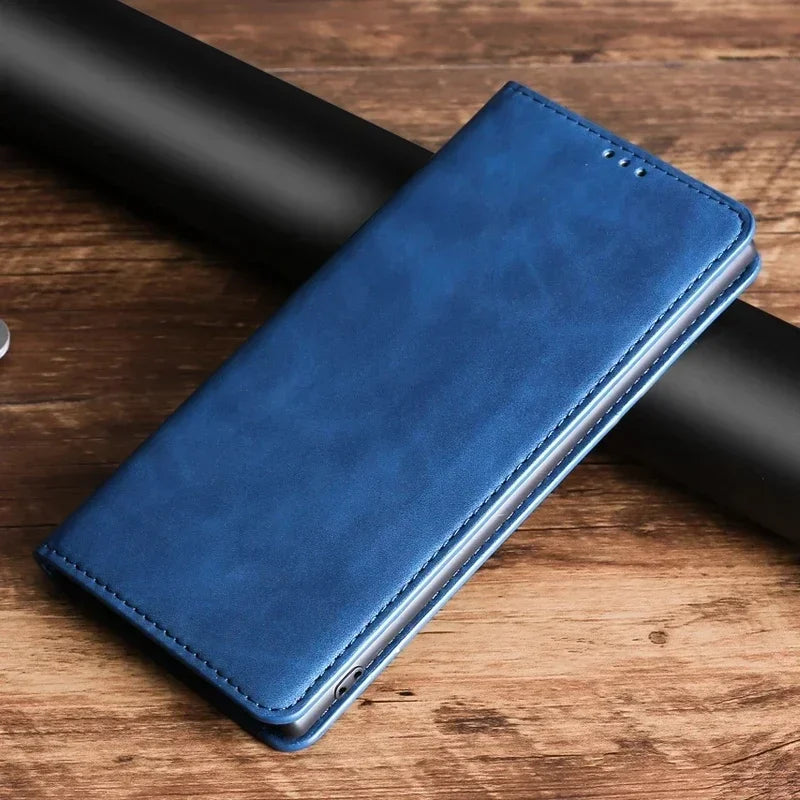 Luksuriøs Lær Lommebok Kortholder Stildeksel For Samsung Galaxy A22 A22s A23 A32 A24 A51 4G 5G A30 A30s A20 A20e A20s A21 A21s Flip Stativ Beskyttende Deksel