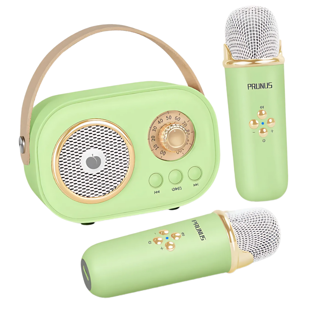 Bluetooth-Mini-Karaoke For Barn Med Dobbel Mikrofon
