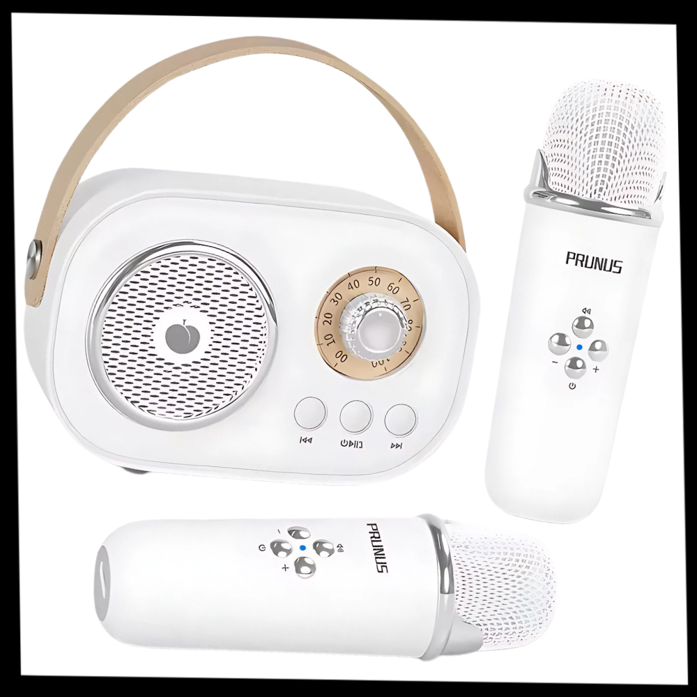 Bluetooth-Mini-Karaoke For Barn Med Dobbel Mikrofon