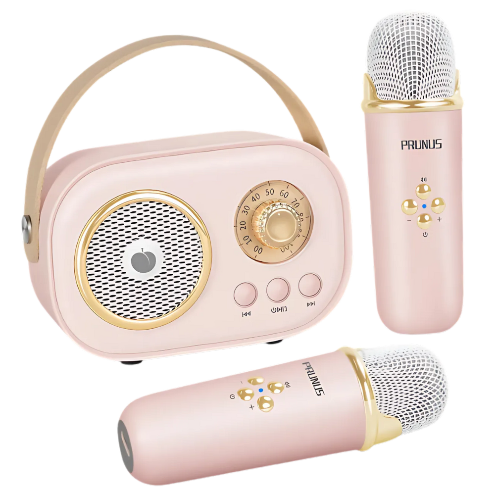 Bluetooth-Mini-Karaoke For Barn Med Dobbel Mikrofon