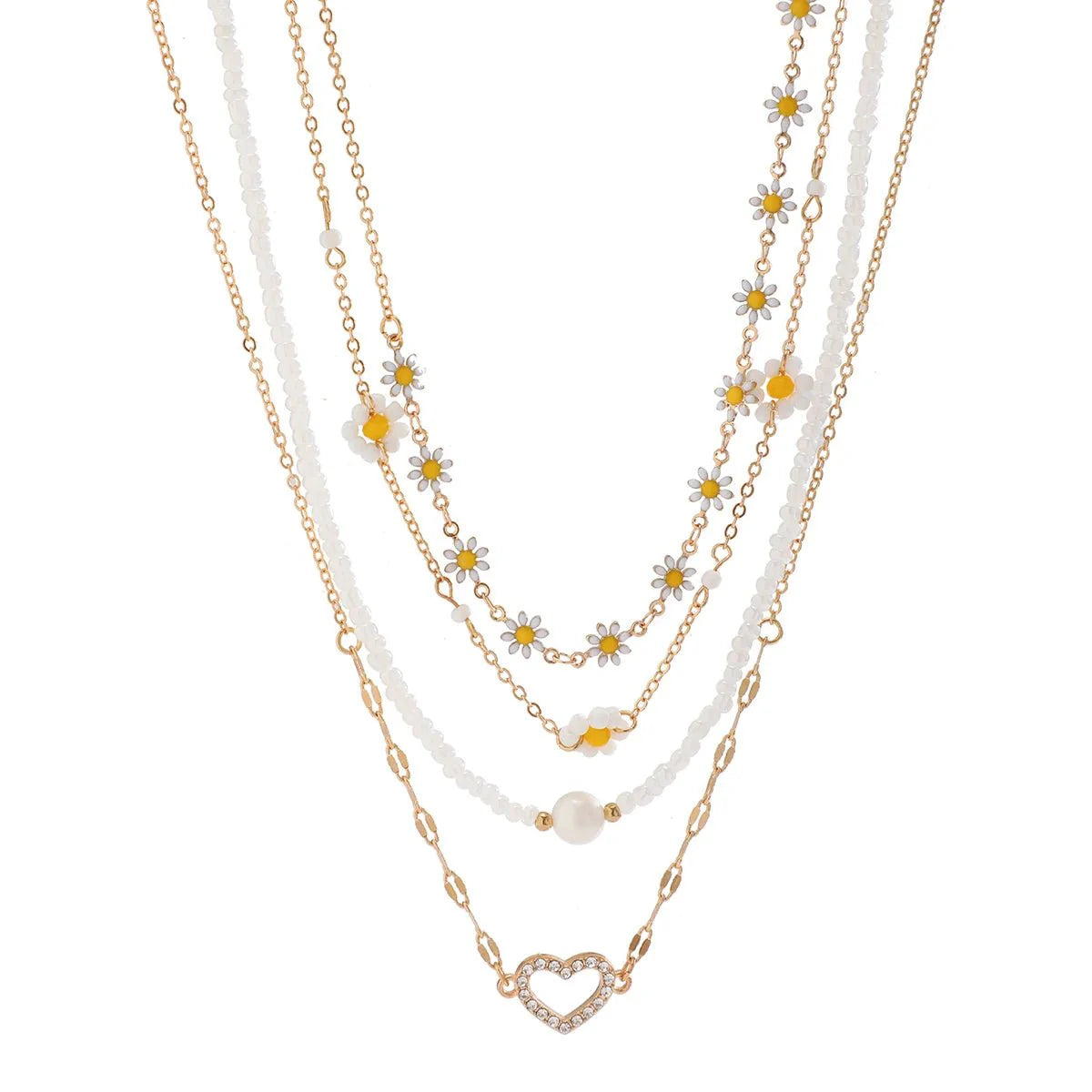 Norvo | Boho Vår Daisy Smykke Stabel