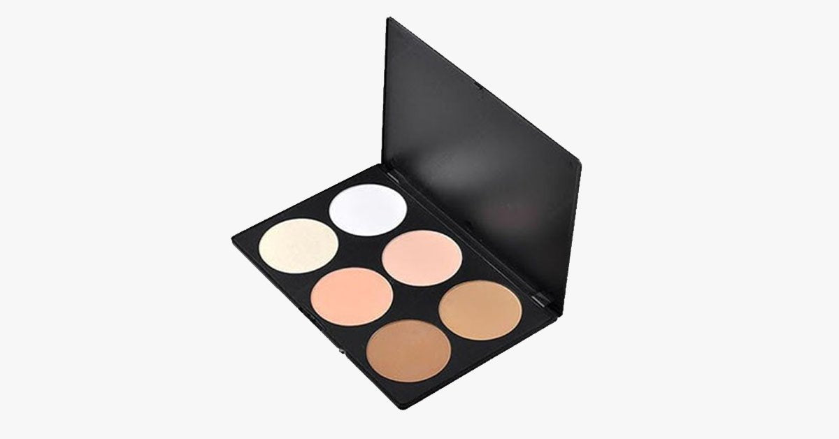 Norvo | Blush Bronzer med 6 matte pudderfarger - Gir deg en perfekt polert sminke
