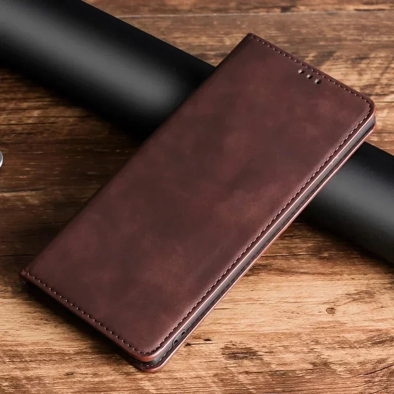 Luksuriøs Lær Lommebok Kortholder Stildeksel For Samsung Galaxy A22 A22s A23 A32 A24 A51 4G 5G A30 A30s A20 A20e A20s A21 A21s Flip Stativ Beskyttende Deksel