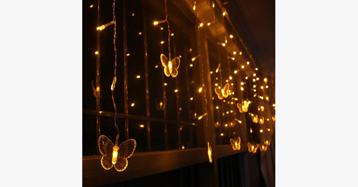 Norvo | 40-LED Festfeiring Aksjebutterfly Lyskilder - Batteridrevet - Perfekt for Fester!