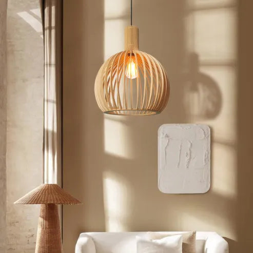Nordisk tre-fuglebur-lampe, japansk kreativ tre-hengende-lampe