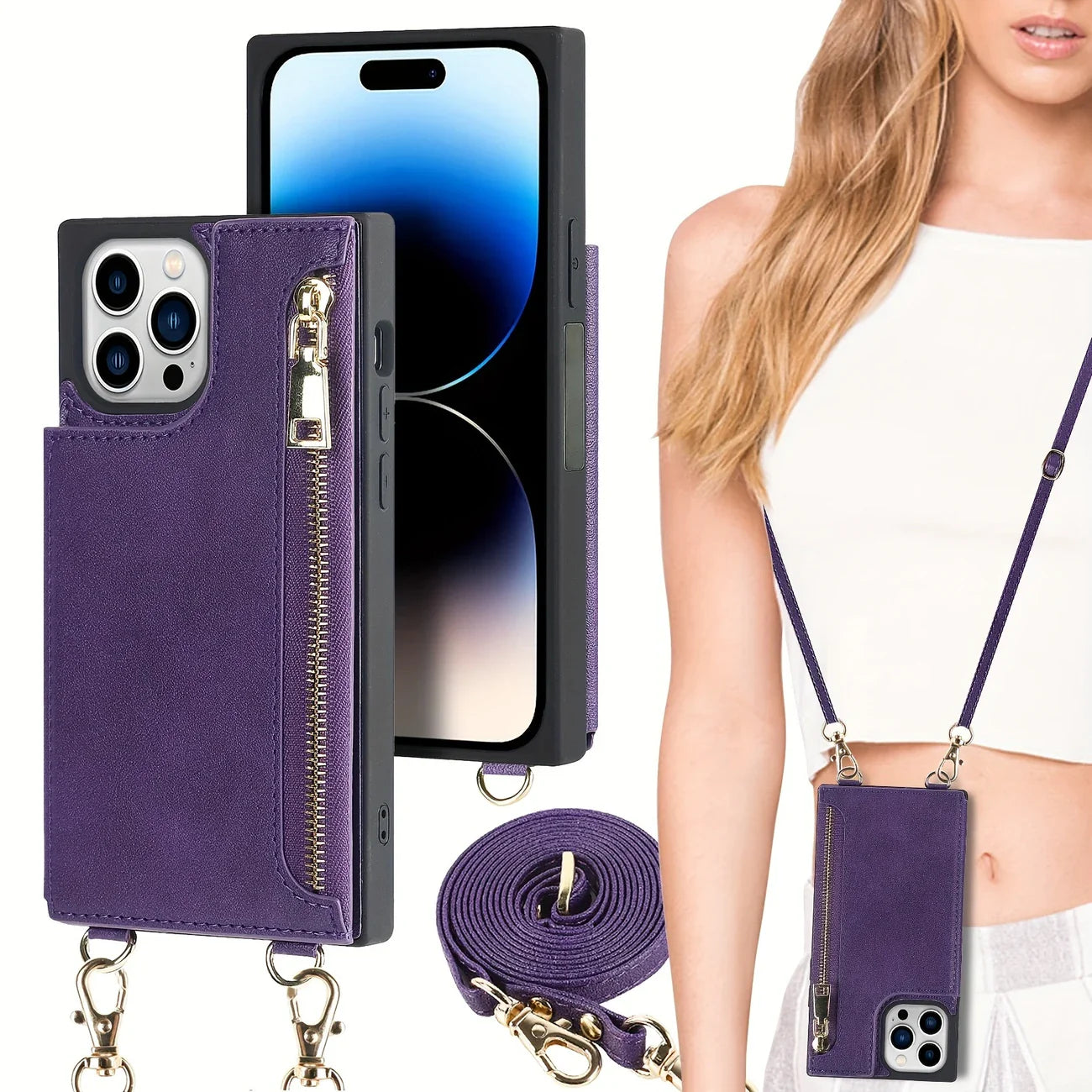 Norvo | 3i1 Telefonveske med kort- og myntlomme crossbody veske