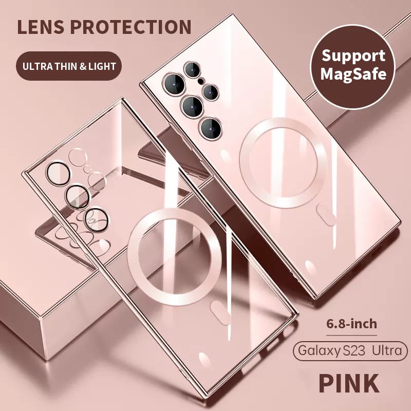Norvo | Transparent luksusbelegg magnetisk deksel for Samsung
