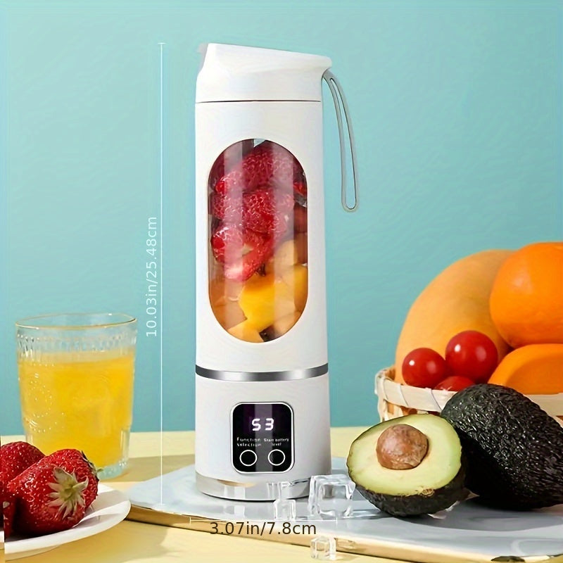 Norvo | Bærbar USB-oppladbar blender & juicer – Enkel å rengjøre, perfekt for frukt- & grønnsaksdrinker, milkshakes, 10,14 oz til 16,91 oz kapasitet