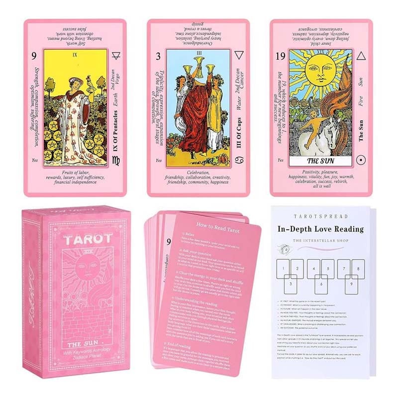 Norvo | Rosa Tarot Kortstokk Settkolleksjon