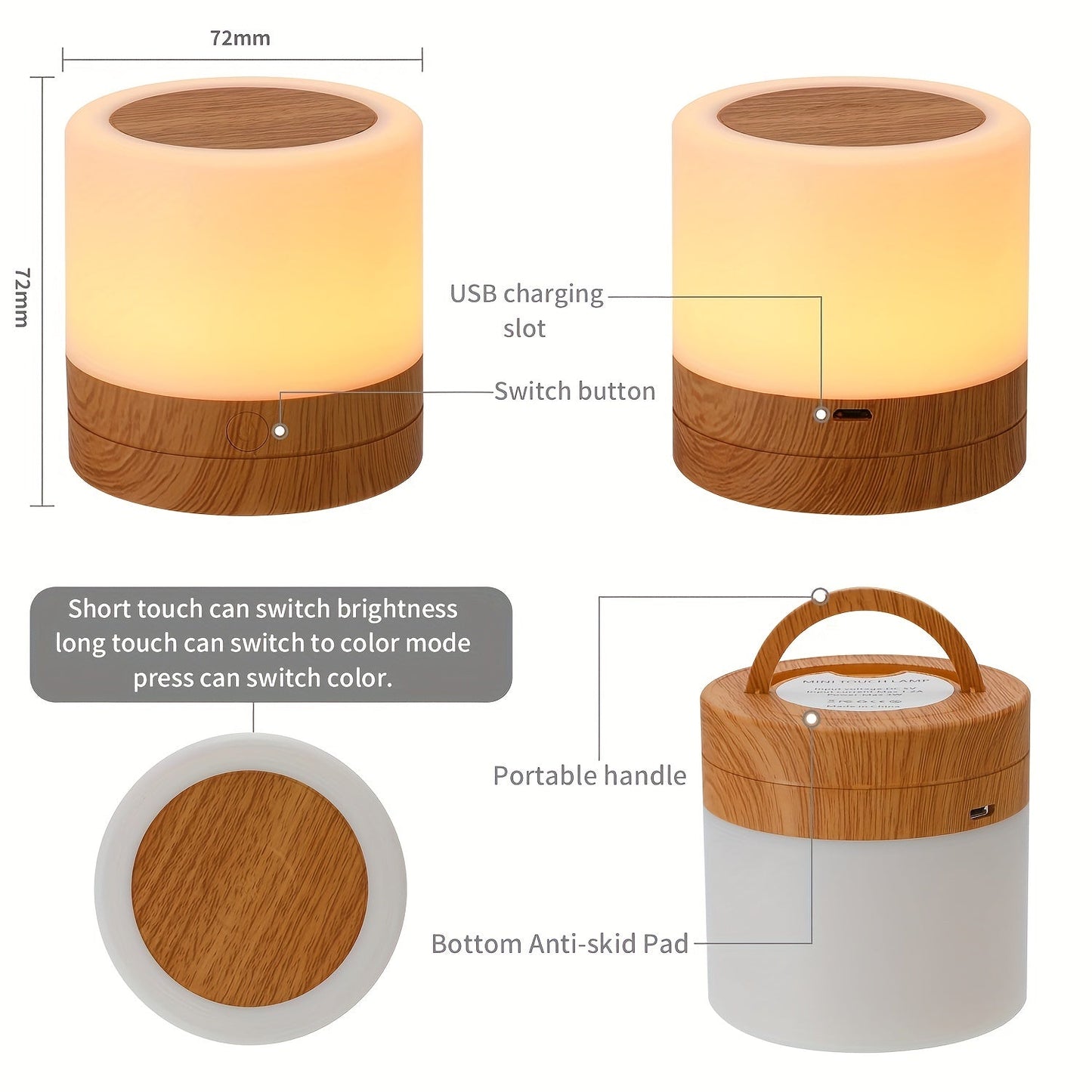 LightAura - RGB Berøringsbordlampe med Fjernkontroll Norvo