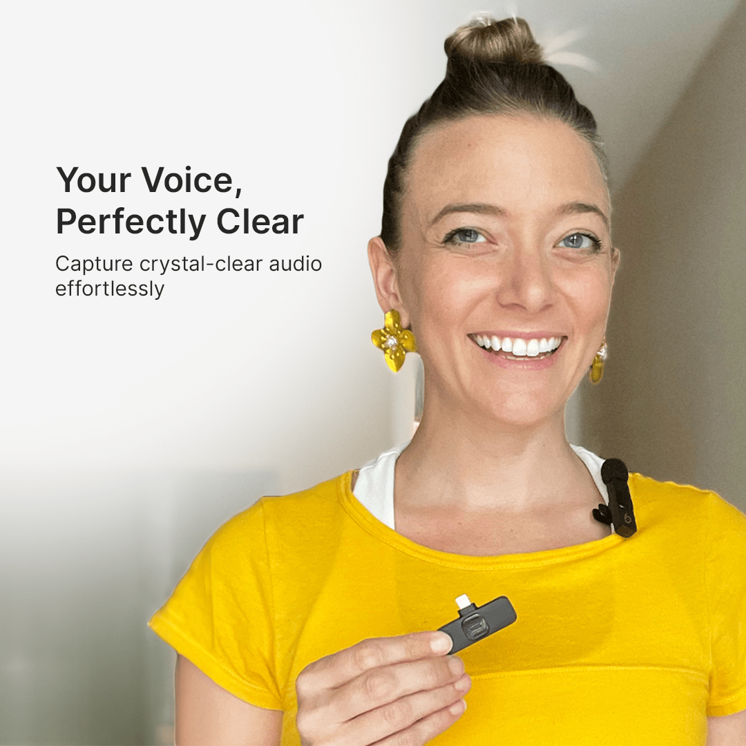 Norvo | Mini trådløs lavalier mikrofon | For innholdsskaperne og videoinnspilling