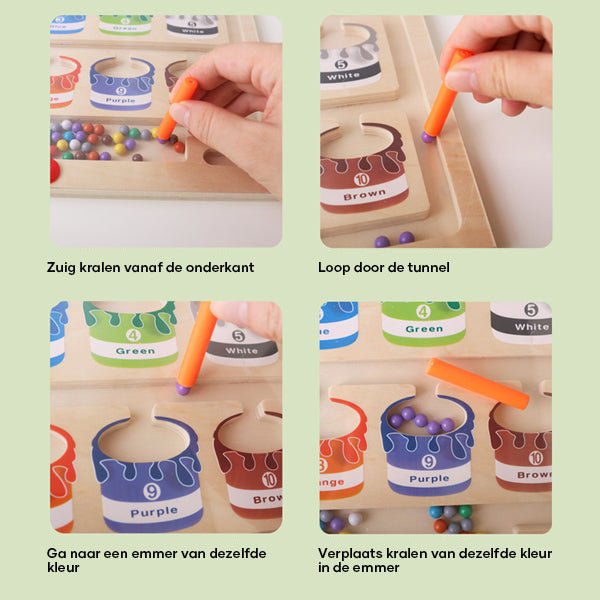 Norvo | Colorquest Magnetisk Læringsbrett – Utdanningsfarge- og tellelabyrint for barn