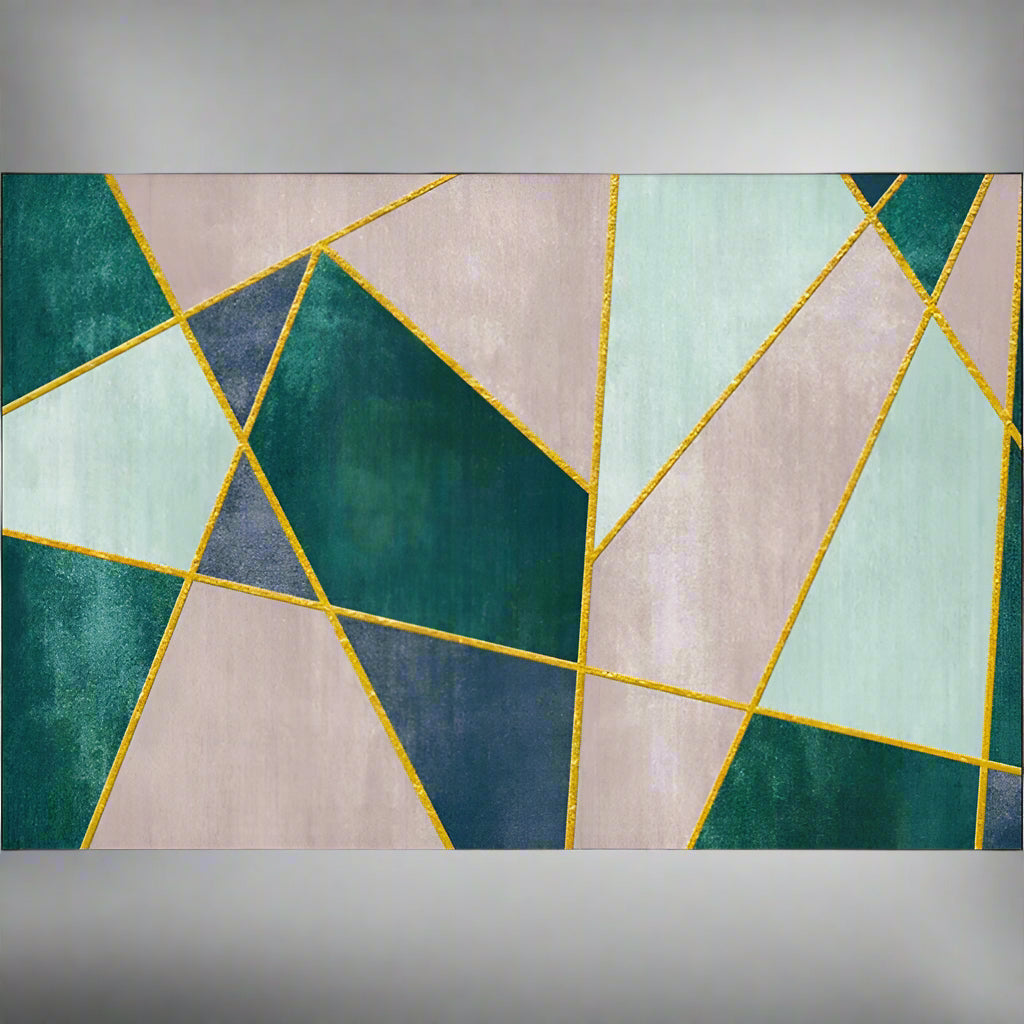 Norvo | Områteppe Moderne Geometrisk Polyester Stue