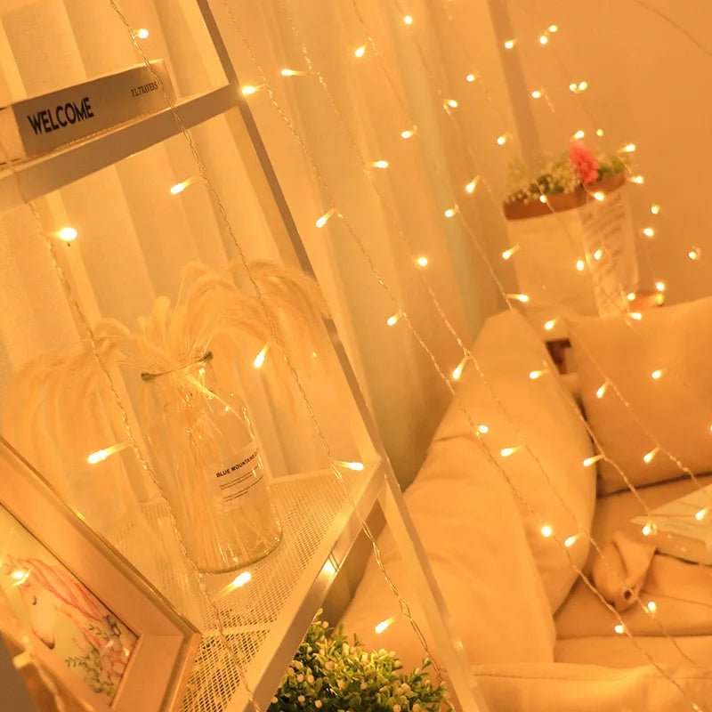 Norvo | Gardin Julelys 8 Modus Kontroll - Fjernkontroll Juledekorative Hengende Lysdempere