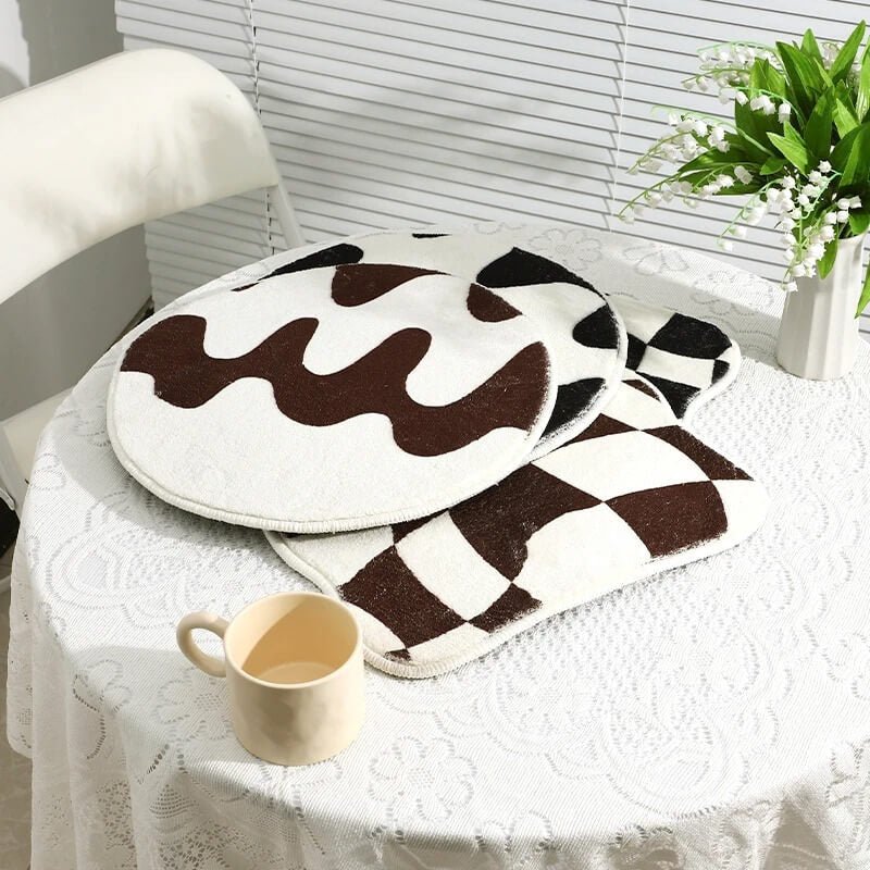 Norvo | Curvy Checker Mini Tuftet Teppe