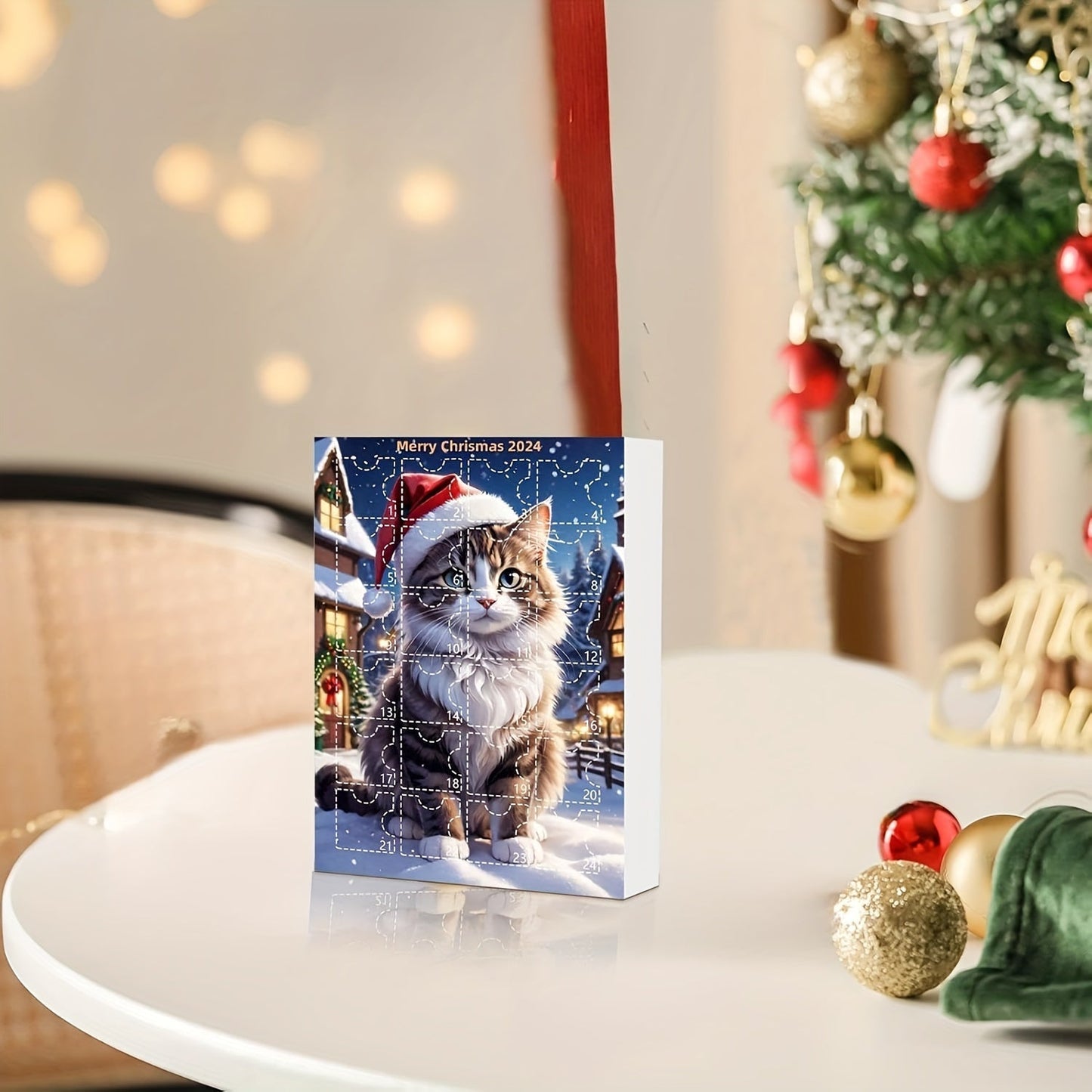 Norvo | Vintage Cats Advent Calendar – 24-dels julekalender med akrylhengelapper