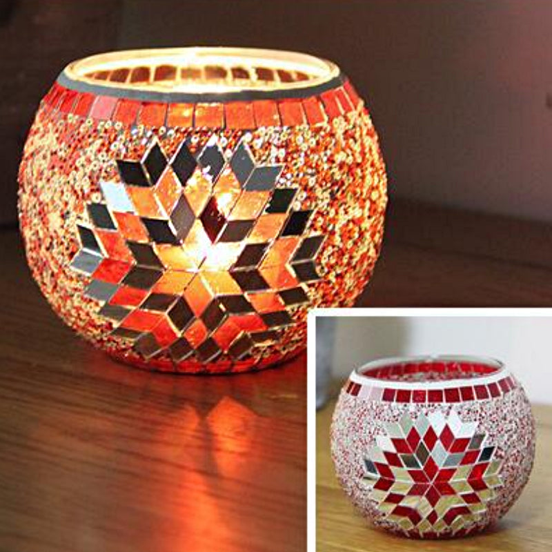 Norvo | Europeisk Retro Glass Mosaic Tealight Holder