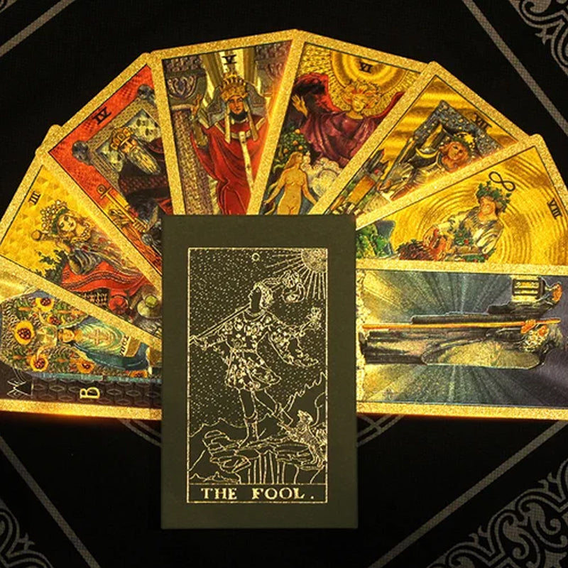 Norvo | Utforsk den mystiske verden av tarot Gullfarget tarot