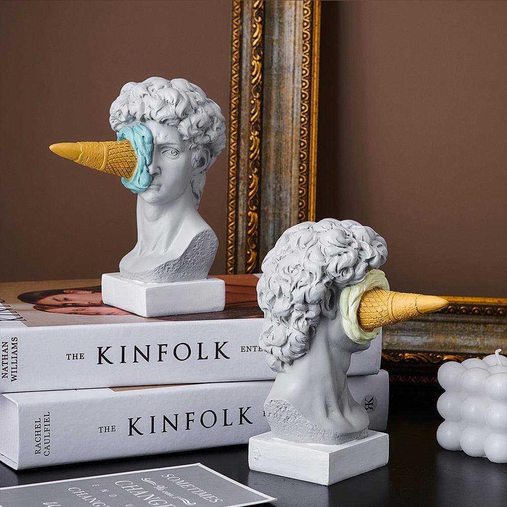 Norvo | Frendorf Figur Ansikt Iskrem Kunst Skulptur