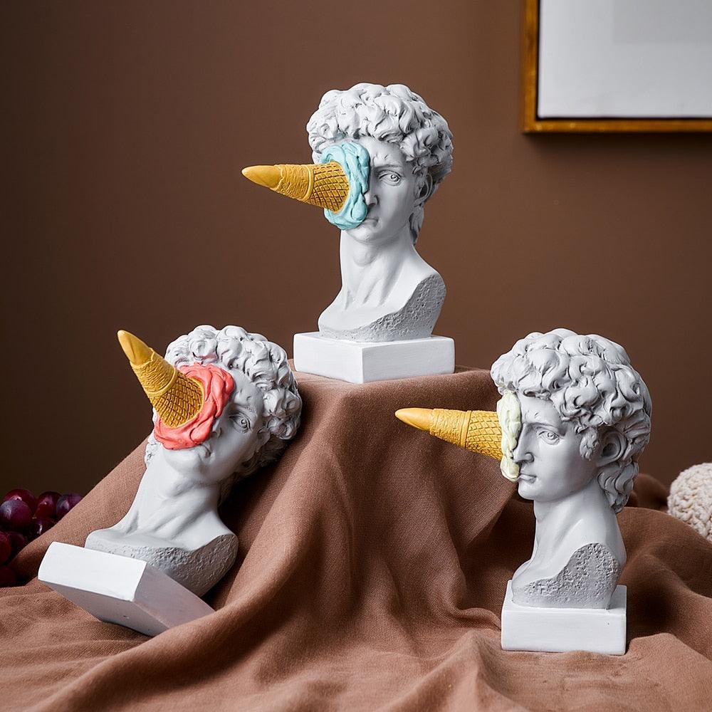 Norvo | Frendorf Figur Ansikt Iskrem Kunst Skulptur