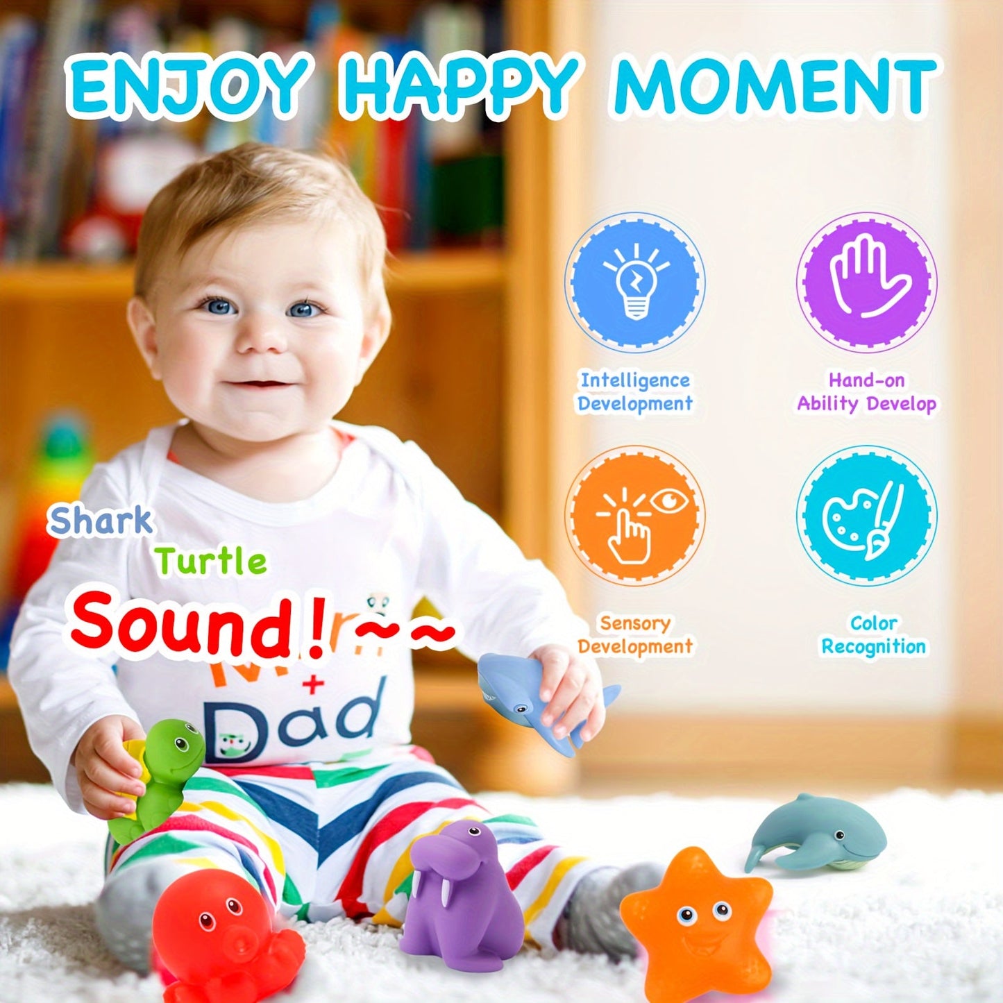 Norvo | Badeleketøy Sett Myke Flytende Dyrefigurer