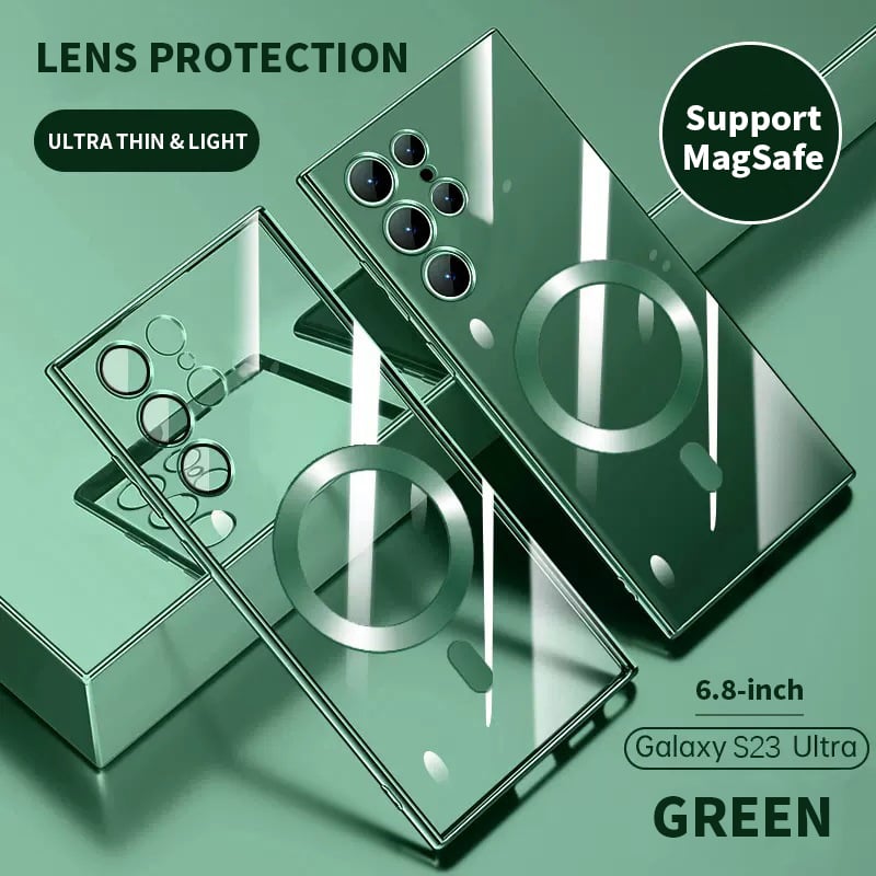 Norvo | Transparent luksusbelegg magnetisk deksel for Samsung