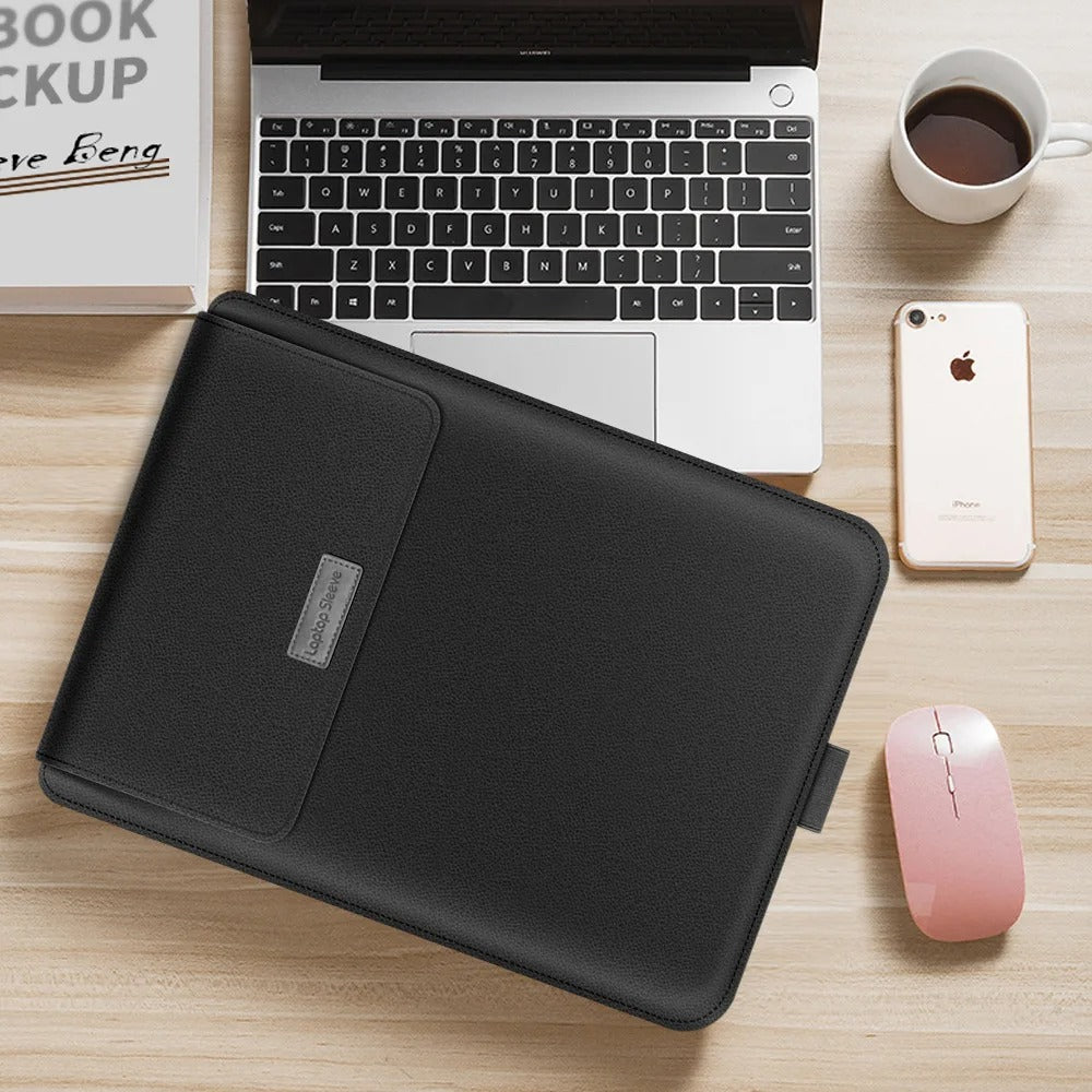 Norvo | 4-i-1 Laptop Sleeve - Slim Beskyttelsesveske med Stativfunksjon