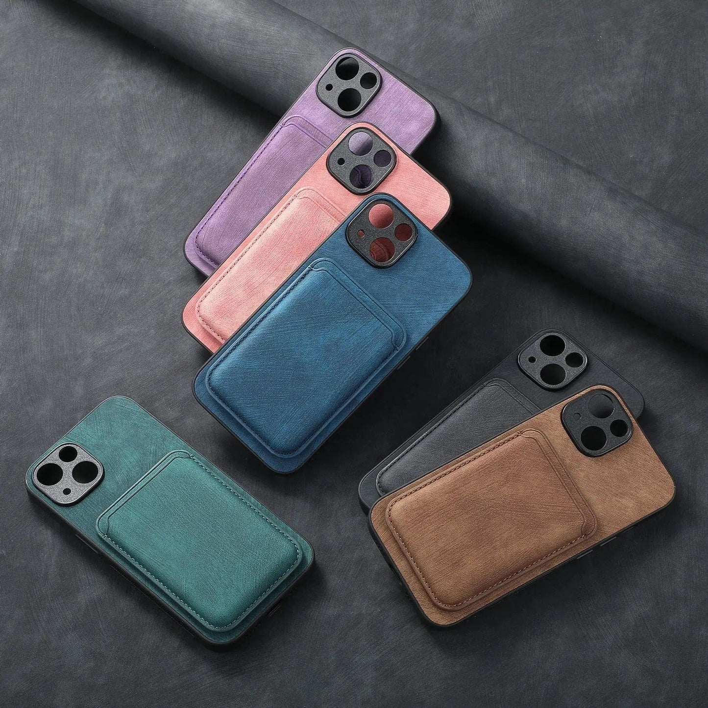 Norvo | Magsafe iPhone-deksel Magnetisk lær kortholder