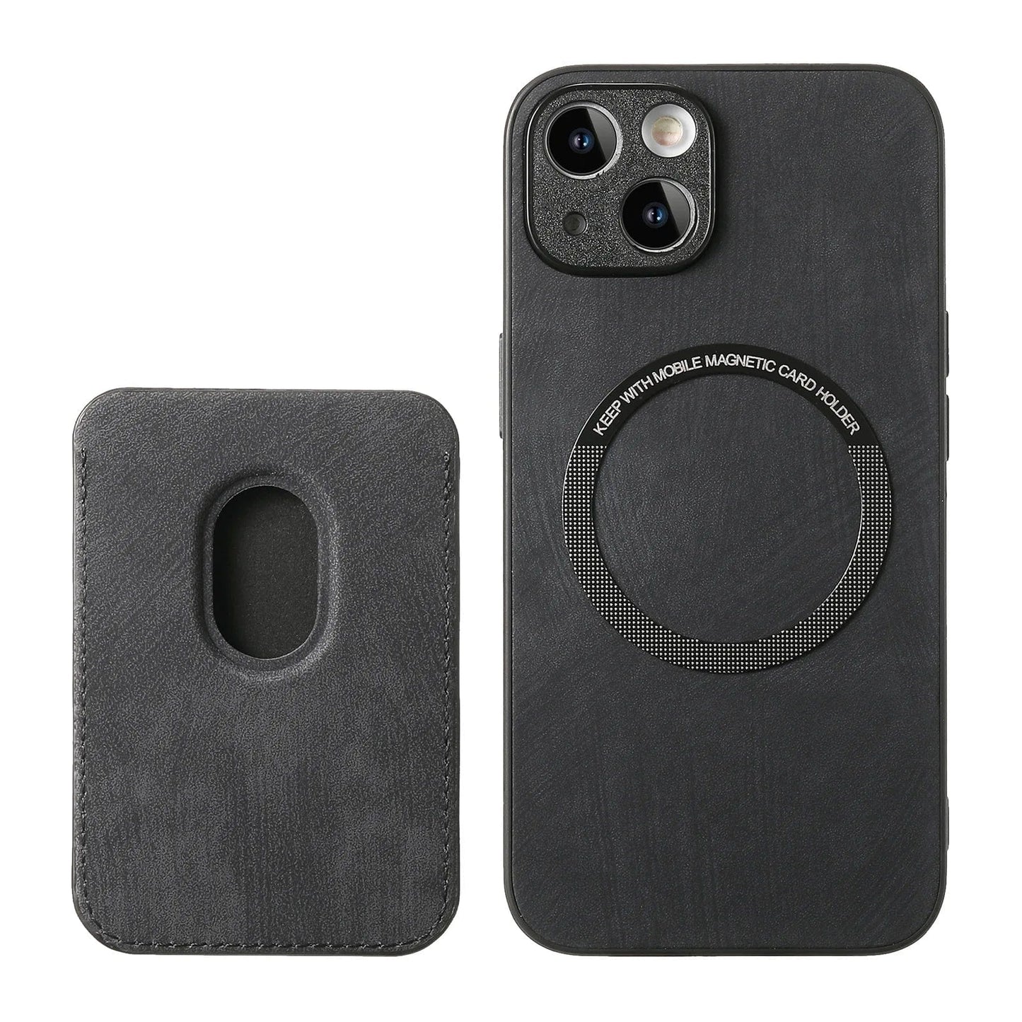 Norvo | Magsafe iPhone-deksel Magnetisk lær kortholder