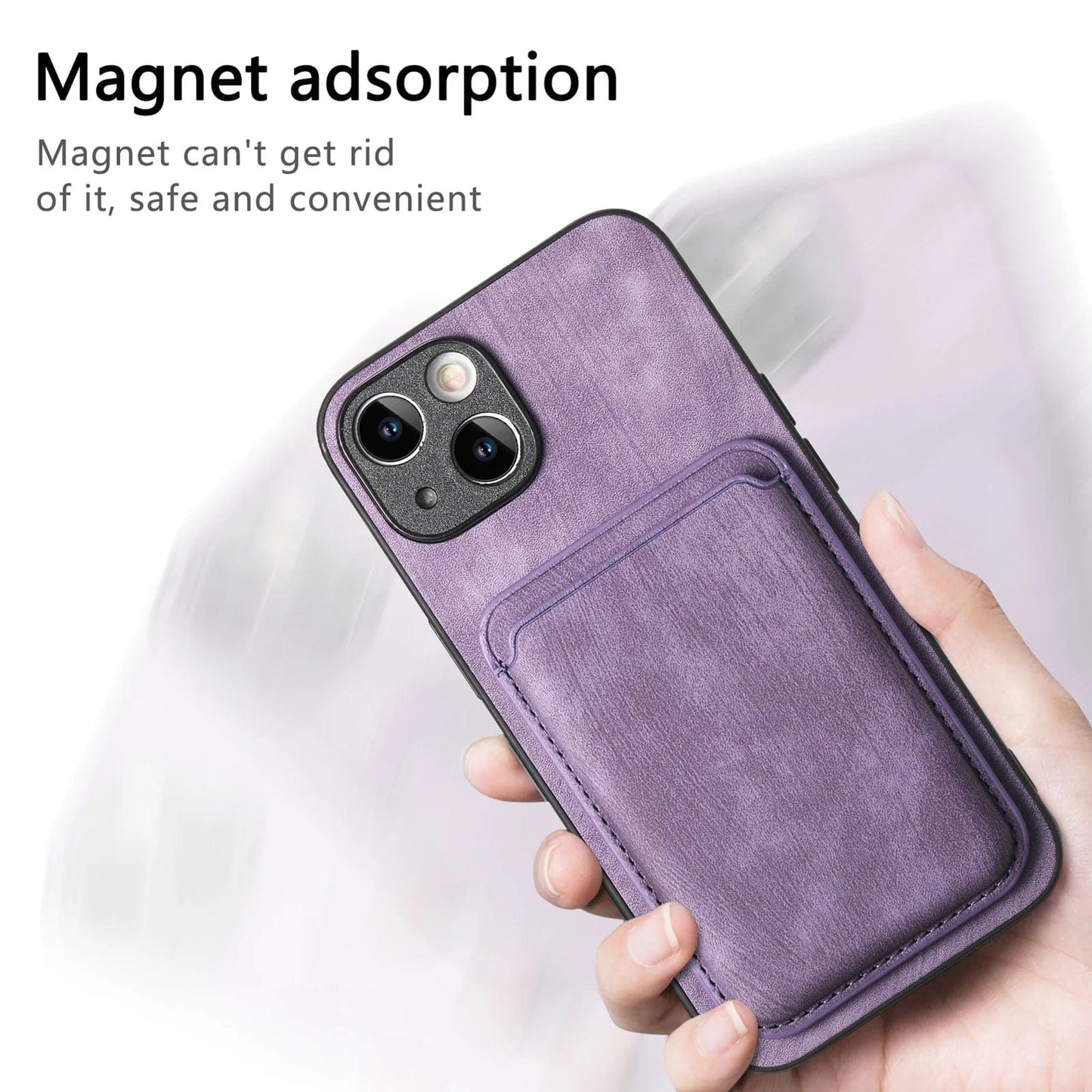 Norvo | Magsafe iPhone-deksel Magnetisk lær kortholder