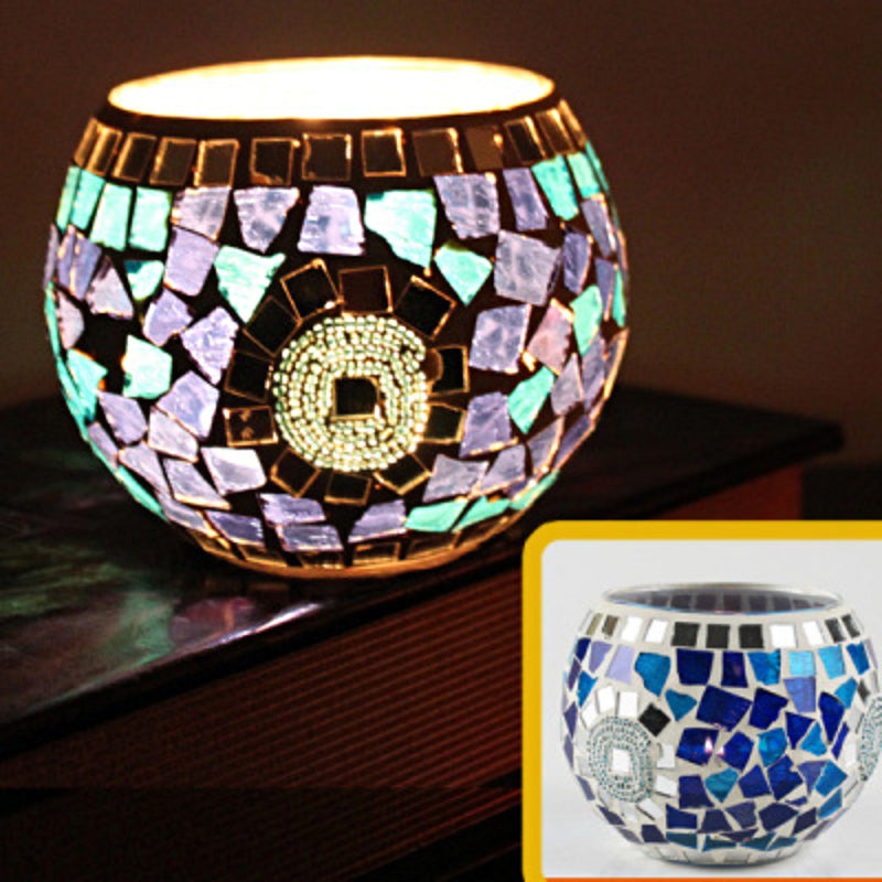 Norvo | Europeisk Retro Glass Mosaic Tealight Holder
