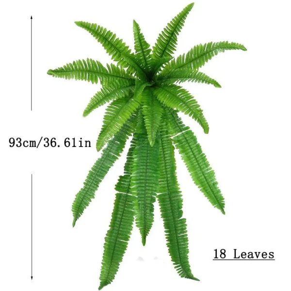 Norvo | UV Resistant Artificial Boston Fern – Livaktig Grønt for Innendørs og Utendørs Arealer