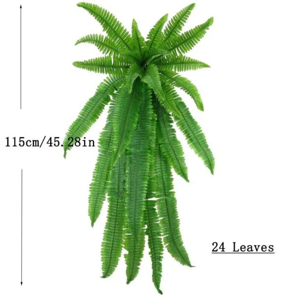 Norvo | UV Resistant Artificial Boston Fern – Livaktig Grønt for Innendørs og Utendørs Arealer