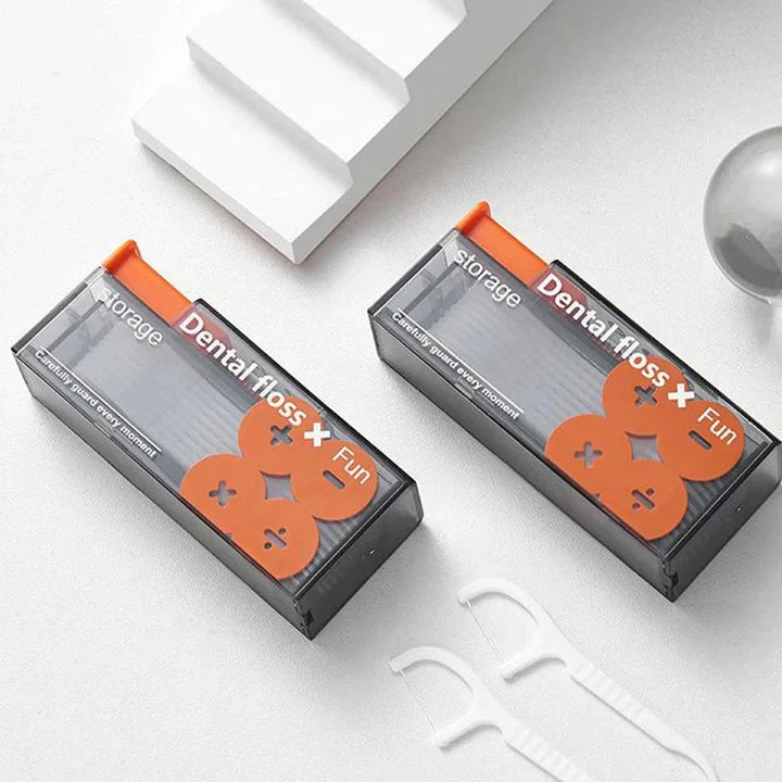 Norvo | Bærbar tanntråd dispenser med 10 automatisk utkastende tanntråd stikker