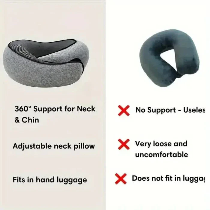 Norvo | Snail Style Memory Foam, Travel Curved Neck Pillow